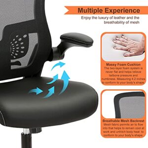 Nobofeeling Home Office Chair, High Back Desk Chair with 5 Years Warranty and Adjustable Lumbar Support, Computer Chair with Soft Cushion, Ergonomic Design Swivel Task Chair for Pain Back