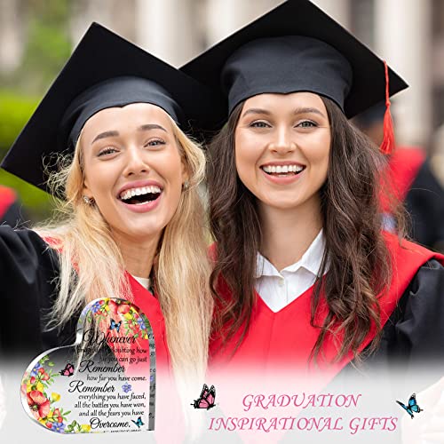 2023 Graduation Inspirational Acrylic Gifts for Women Heart Gifts Class of 2023 Graduation Gifts University College Middle High School Graduate Souvenir for Students Brave Acrylic Gifts (Butterfly)