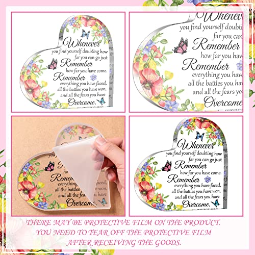 2023 Graduation Inspirational Acrylic Gifts for Women Heart Gifts Class of 2023 Graduation Gifts University College Middle High School Graduate Souvenir for Students Brave Acrylic Gifts (Butterfly)