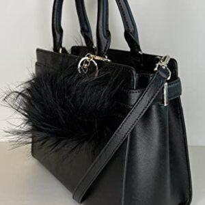 Kate Spade New York Staci MD Satchel bundled with matching Slim Bifold Wallet and Fur Pom (Black)