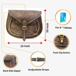 THE CHARMIKA: 13-Inch Women's Handbag - Full Grain Leather Crossbody Tote for Travel and Everyday Use