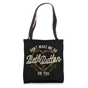 yellowstone dutton ranch beth dutton on you tote bag