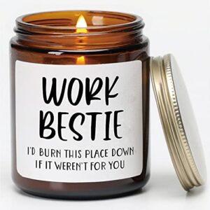 candle gift for work bestie work bestie gifts for women, funny birthday gifts for coworker, bestie, friends moving away, going away gifts for coworker