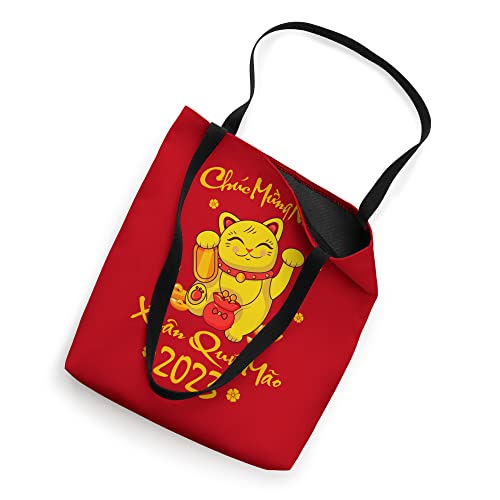 Chuc Mung Nam Moi 2023 Vietnamese Lunar New Year Lucky Cat Tote Bag