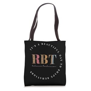 registered behavior technician rbt, behavior therapist, aba tote bag