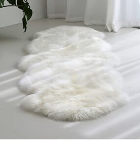 sheepskin ranch real long wool sheepskin rug for natural home decor, 6 x 2 feet (double)