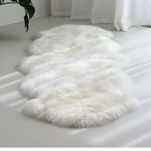 Sheepskin Ranch Real Long Wool Sheepskin Rug for Natural Home Decor, 6 x 2 Feet (Double)