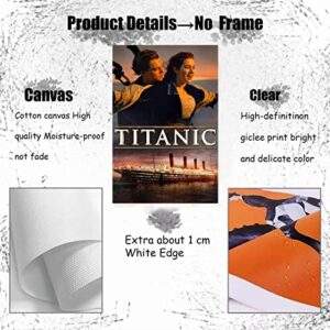 TFN Titanic Movie Canvas Poster unframed 12x18 Vintage Decorative Painting Wall Art Office Bedroom Den Living Room Entertainment Club Poster Fan Gift
