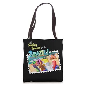the smiling friends go to brazil! tote bag