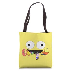 smiling friends tote bag
