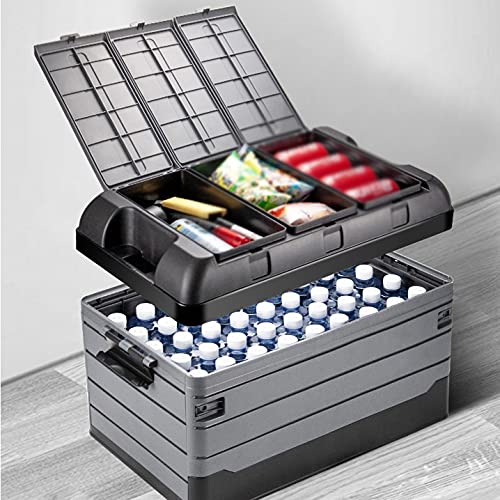 WDBBY Car Trunk Storage Box, Double-Layer Storage, Foldable Car Storage Box, Rear Trunk Storage Box, Storage Box