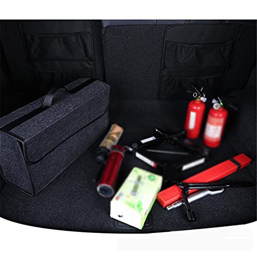 WDBBY Felt Cloth Car Trunk Organizer Portable Foldable Storage Box Case Auto Interior Stowing Tidying Container Bags (Color : OneColor)