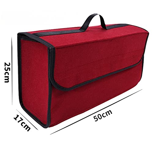 WDBBY Felt Cloth Car Trunk Organizer Portable Foldable Storage Box Case Auto Interior Stowing Tidying Container Bags (Color : OneColor)