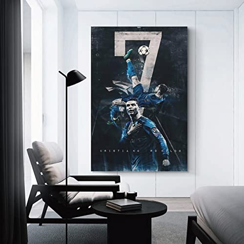 Cr7 Cristiano Ronaldo Footballer Wall Art Posters Canvas Art Poster Print Picture Living Room Mural Room Bedroom Decoration Painting Unframe-style12x18inch(30x45cm)