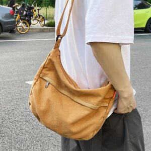 Messenger Bag for Men Women Large Capacity Crossbody Bag Canvas Tote Bag Shoulder Bag Satchel Hobo for School Work