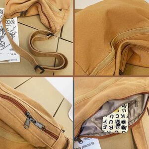 Messenger Bag for Men Women Large Capacity Crossbody Bag Canvas Tote Bag Shoulder Bag Satchel Hobo for School Work