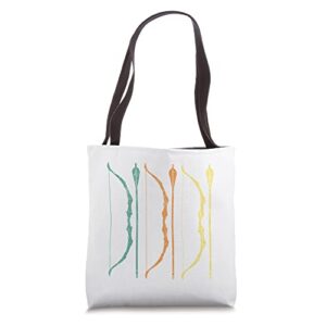 colorful bows – archery archer bowman bowhunting tote bag