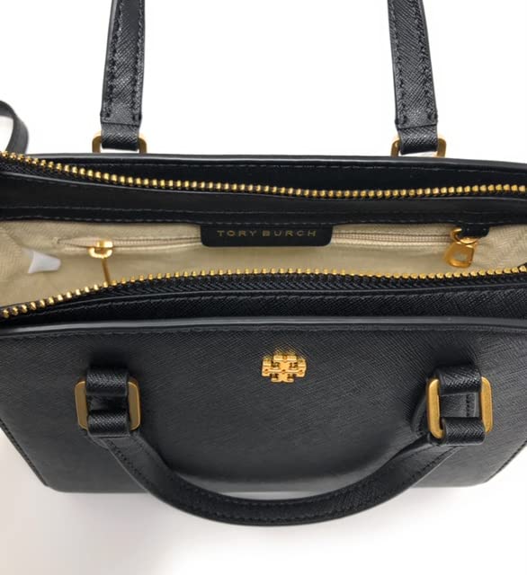 Tory Burch Emerson Mini Top Zip Tote Crossbody Bag - Black