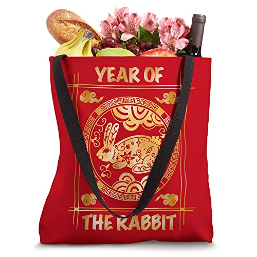 Happy Chinese New Year 2023 Year Of The Rabbit Lucky Red Tote Bag