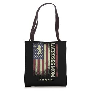 usa american flag – lacrosse mom tote bag