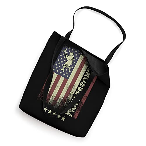 USA American Flag - Lacrosse Mom Tote Bag