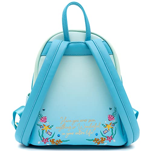 Loungefly Disney The Little Mermaid, Princess Stories Series Ariel Mini Backpack, Flounder Sebastian