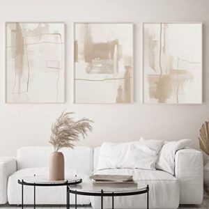 abstract beige wall art canvas boho beige minimalist wall art decor prints beige line art neutral abstract paintings for wall decor brown beige pictures beige neutral artwork for living room decor