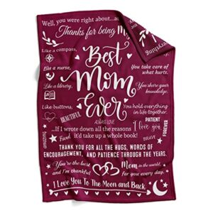 mom birthday gifts from daughter son, gifts for mom, mom gifts, letter warm soft throw blanket for mom, best mom ever blanket for mom, mom gifts for birthday, mothers day, christmas