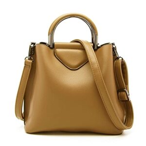 Obacabl Women's Handbag Tote Bag Crossbody Bag PU Leather Purse Shoulder Bag for Women Handle Satchel Bag with Zipper