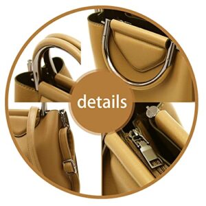 Obacabl Women's Handbag Tote Bag Crossbody Bag PU Leather Purse Shoulder Bag for Women Handle Satchel Bag with Zipper