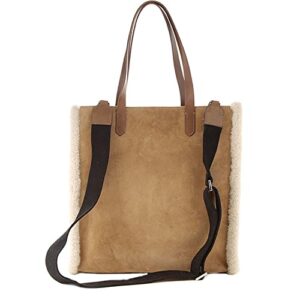 Golden Goose California Bag N-S "Golden" Merino And Suede Body Leather Handles Inlaid Womens Bag