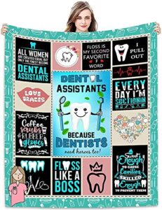 mini chic dental assistant practitioner blanket dental assistant physician nurse gift funny dental assistant birthday christmas xmas appreciation gift for women