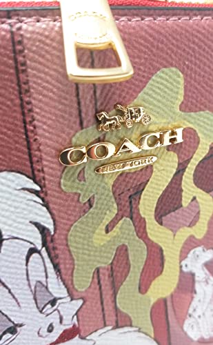 COACH Women's Box Crossbody (Crossgrain Leather - Cruella Motif - Red Apple Multi)