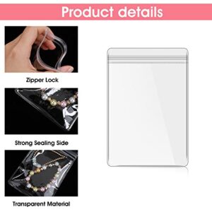 Thinp 60 Pack Clear Plastic Jewelry Bags, Small Ziplock Bags for Jewelry Anti Tarnish Jewelry Storage Bags Jewelry Pouches