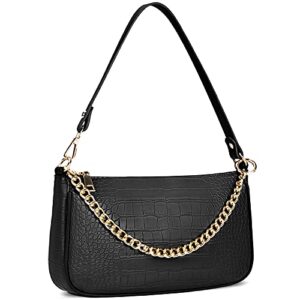 shoulder bag for women retro classic tote handbag womens crossbody clutch tiny crossbody clutch purses with croc pattern