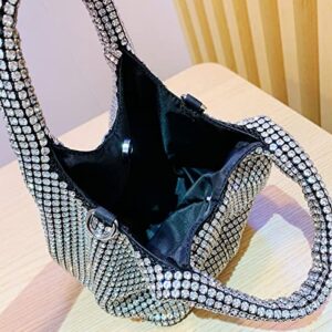 ATOLYE Shiny Evening Bag Sparkly Rhinestone Handbag Underarm Shoulder Bag Crossbody Bags for Party Wedding Club