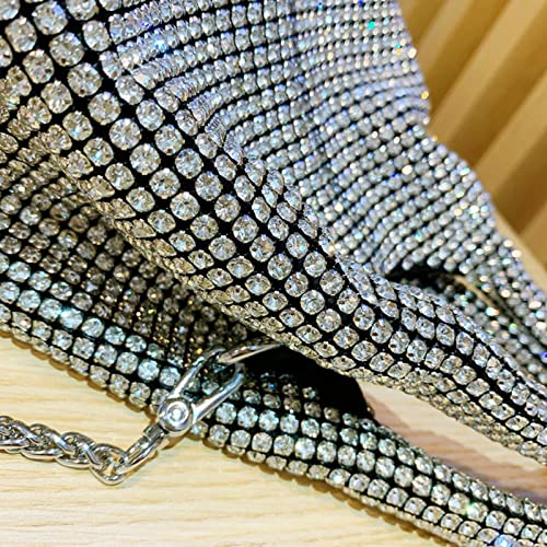 ATOLYE Shiny Evening Bag Sparkly Rhinestone Handbag Underarm Shoulder Bag Crossbody Bags for Party Wedding Club