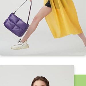 Cotton Down Padded Handbags Quilted Puffy Tote Bag for Women Lightweight Shopping Dating Working Traveling Bag