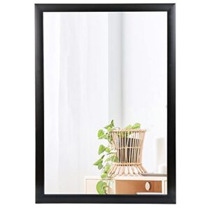 oteymart rectangular wall mirror 24″ x 36″ for bathroom, bedroom, entryway, living room, vanity, black