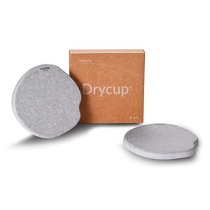 momo lifestyle coasters for drinks drycup stone coaster ultra absorbent made of diatomaceous earth ideal for wooden and coffee table non scratch condensation drink coasters (2 pack)