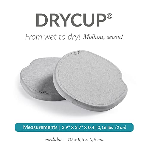 Momo Lifestyle Coasters for Drinks Drycup Stone Coaster Ultra Absorbent Made of diatomaceous Earth Ideal for Wooden and Coffee Table Non Scratch Condensation Drink Coasters (2 Pack)