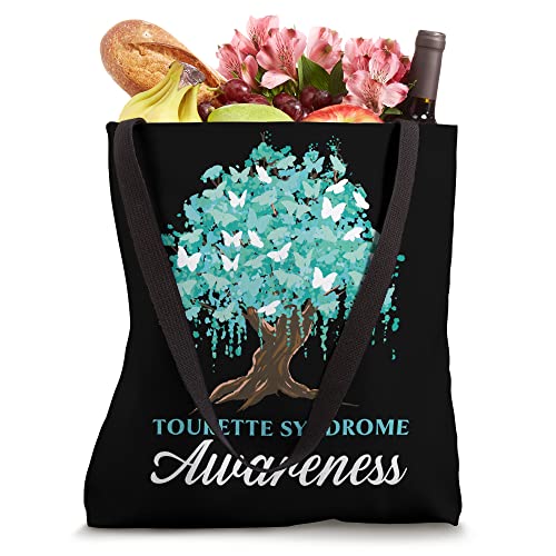 Tourette Syndrome Awareness Teal Ribbon Disorder Tote Bag