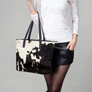 YongColer Modern Cow Print Tote Bag, Big Purse Shoulder Handbag for Women, Cowhide Printed Design