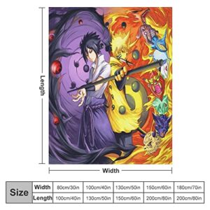 Anime Blanket Flannel Blankets Lightweight Soft Warm Throw Blanket All Seasons for Living Room Bed Couch Sofa 50x60in