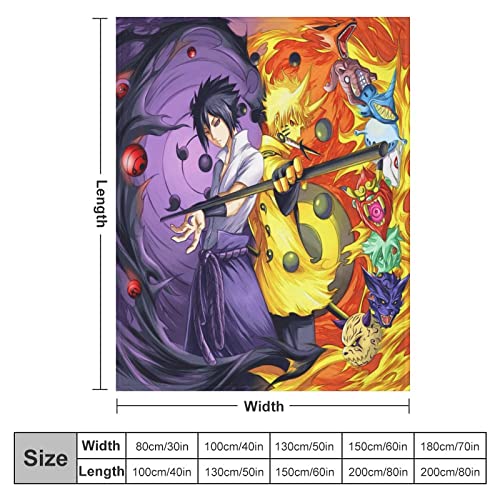 Anime Blanket Flannel Blankets Lightweight Soft Warm Throw Blanket All Seasons for Living Room Bed Couch Sofa 50x60in