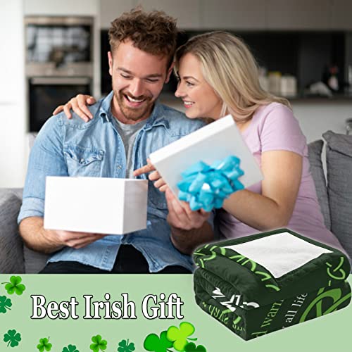 Irish Gifts for Women Men, Irish Blessing Gifts, Best Birthday Irish Blessing Gifts for Women Men, Irish Gift for Saint Patrick’s Day, Anniversaries, Weddings, Irish Blessing Gift Blanket 50"x60"