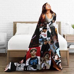 GingerDHallberg Throw Blanket Louis Singer Tomlinson Lightweight Flannel Blanket Air Conditioning Blankets for All Season 50"x40"