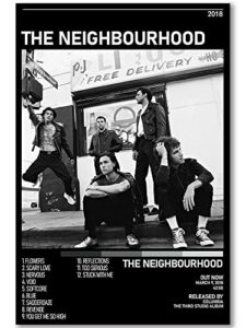 the neighbourhood poster home decoration music art posters hd canvas print bedroom decorative painting fans souvenir collection gift (blue,12x18in unframe)