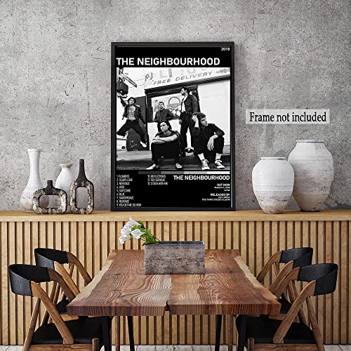 The Neighbourhood Poster Home Decoration Music Art Posters HD Canvas Print Bedroom Decorative Painting Fans Souvenir Collection Gift (Blue,12x18in Unframe)