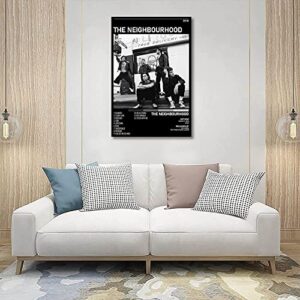 The Neighbourhood Poster Home Decoration Music Art Posters HD Canvas Print Bedroom Decorative Painting Fans Souvenir Collection Gift (Blue,12x18in Unframe)